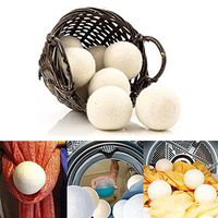 Wool Dryer Balls - Premium Natural Fabric Softener, Reusable - Reduce Wrinkles, Saves Drying Time - Felted Laundry Dryer Ball (6Pack)