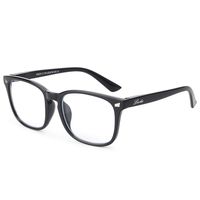 Livhò Blue Light Blocking Computer Glasses,Tablet/Gaming/TV/Phones Glasses for Women Men,Anti Eyestrain Filter UV Glare & Reduce Headache Eyewear Fake Glasses LI8056 (Spring Hinge Light Black)