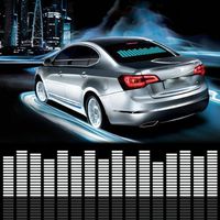 DIYAH Auto Sound Music Beat Activated Car Stickers Equalizer Glow LED Light Audio Voice Rhythm Lamp 70cm X 16cm / 27.5in X 6.3in (Blue)