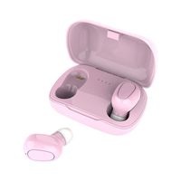 True Wireless Earphones 2019 Bluetooth 5.0 HiFi 3D Stereo Sports Mini in-Ear Headphones Low Latency Auto Pairing Earbuds Noise Cancelling Long Standby Portable Charging Headsets,Universal (Pink)