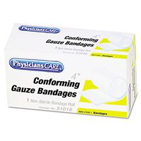 PhysiciansCare 51018 First Aid Conforming Gauze Bandage 4-Inch Wide
