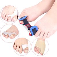 HEALLILY 5Pcs Bunion Relief Kit Hallux Valgus Adjuster Toe Straightener Separator Big Toe Bunion Corrector for Hammer and Crooked Toes