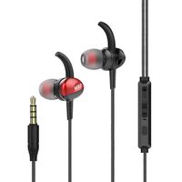 WRZ I7 Earphones in Ear Headphones Wired Earbuds Noise Isolating Stereo Headsets with Microphone Volume Button Control for iOS Android Smartphone Cellphones Laptop Tablet PC Computer - Red