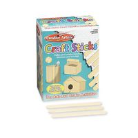 Creative Arts by Charles Leonard Craft Sticks, Jumbo Size, 6 X 0.75 Inches, Natural, 500 per Box (66550)