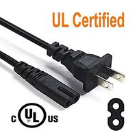 [UL Listed] 6 FT 2-Prong AC Power Cable Cord for HP Dell Samsung Sony Asus Acer Toshiba Laptop Charger, LED LCD Monitor TV Epson Lexmark Printer PS2 PS3 Slim, PS4, DVD Players and More