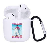 ForUBeauty Harry Style Airpods Case, Protective TPU Case with Carabiner for AirPods 1/2 Charging Box(H06)