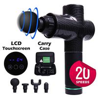 AltraTech Massage Gun 20 Speeds Power Massager Hand Held Quiet Deep Tissue Massager for Muscle Relax with LCD Touchscreen Black/Silver/Red/Pink (Pink)