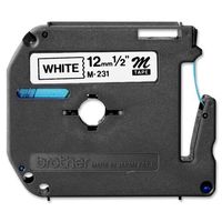 Brother P-Touch M231 M Series Tape Cartridge for P-Touch Labelers, 1/2-Inch w, Black on White