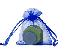 100 Pcs 5x7 Inches Royal Blue Sheer Organza Gift Bags Drawstring Bulk,Wedding Party Christmas Favor Baby Shower Bags,Small Mesh Jewelry Wrap Pouches,Cookies Chocolate Candy Bag for Kids Birthday