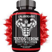 Testosterone Booster for Men (1 Month Supply) Increase Size, Strength, Stamina Supplement Includes Tribulus Terrestris, Horny Goat Weed Male Enhancing Performance Supplement - Made in USA 1305mg Pills