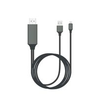 HDMI Cable to TV for iPhone, Digital 1080P to 4K HDTV Displayport Adapter, 6.6ft Lighting Cable Cord Connector Compatible for iPhone Xs Max X 8 7 6 Plus iPad Pro Air Mini iPod - Plug and Play (Grey)