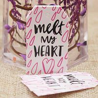 OBELLA BOUTIQUE Feiluan 1000pc gold foil love wedding tag card DIY paper handmade gift swing hang tag card pink heart married favors tag card