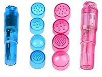 Finever 2Pack Mini Toy Full Body Face Shoulder Hand 4 Heads Blue with Pink