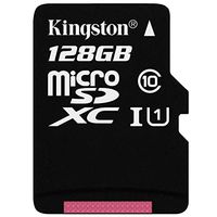 Kingston Digital 128GB microSDXC Class 10 Flash Card with Adapter (SDCX10/128GB)