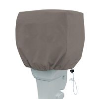 PrimeShield Heavy Duty Outboard Motor Cover 600D Waterproof Motor Hood Cover Dark Grey