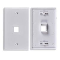 Conwork 1-Port Keystone Wall Plate for Keystone Jack and Modular Inserts (2-Pack)