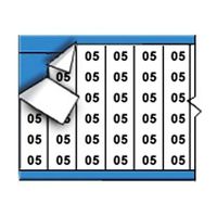 Brady WM-05-S-PK Repositionable Vinyl Cloth (B-500), Black on White, Suffix Numbers Wire Marker Card (25 Cards)
