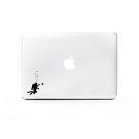 (2X) StickAny Laptop Series Scuba Diver Starfish Sticker for MacBook Pro, Chromebook, Surface Pro, and More (Black)
