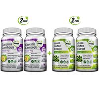 All-in-One Weight Diet Loss Pills & Appetite Suppressant Bundle w/Pure Green Coffee Bean Extract + Garcinia Cambogia Extract | Blocks Fat, Sugar, Carbs - 240 Veggie Capsules - Gluten Free & Non GMO