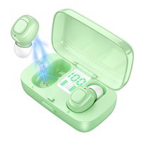 Karooch Mini Wireless Earbud IPX5 Waterproof Headsets Bluetooth Earphones TWS Touching Ctrl LED Digital Displays Headphone Stereo Waterproof, Great for Jogging, Hiking, Gym Exercise, Sporting (Green)