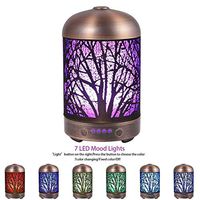 200Ml Essential Oil Diffuser, Ultrasonic Aroma Aromatherapy Diffuser Humidifier - 7 Color LED Lights, Waterless Auto Off for Yoga,Salon,Spa,Office,Bedroom