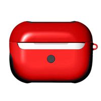 for New AirPods Pro Case, JKRED TPU + PC Color Matching Protective Skin Case Cover for Apple AirPods Pro 2019 Wireless Charging Box (Red)