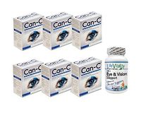 6 Pack of Can-C Eye Drops with Life Vitality Ultra Eye and Vision Support