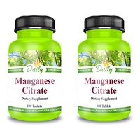 Daily Manufacturing Manganese Citrate 5 mg, 100 Tablets Multi Packs (2)