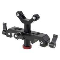 Sevemeoct Universal Y-Shaped Lens Support Holder Bracket Quick Release with 15mm Rod Clamp Lens for DSLR Camera