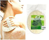 Oval Shape Pad with Handle Loofah Luffa Sponge Natural Bath Brush Exfoliating to Clean Dirt from Body for Men Women Shower