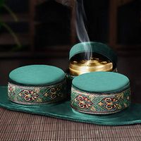 High-Grade Velvet smokeless Moxa Cover +Moxibustion Copper Box (3 Hole Triangle) for Neck/Knee 颈部膝盖艾灸