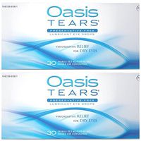 Oasis TEARS Original Lubricant Eye Drops Relief For Dry Eyes, 30 Count Box Sterile Disposable Containers (Pack of 2)
