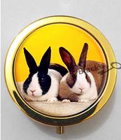 BlackKey Animal Rabbit 3-Compartment Decorative Pocket Gift Box Case Organizer for Pill, Color 2 -1818