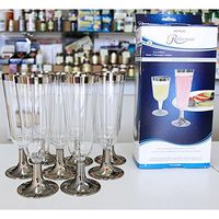WNA Reflections Plastic Champagne Glasses 5 oz, 8 Glasses