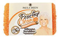 Paula Deen Peachy Clean Sponge! Peach Scented Kitchen and Dish Scrubber! Long Lasting and Antimicrobial Odor Protection Silicone Sponge! Choose Your Silicone Scrubber! (Gourmet Edition)