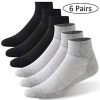 Forcool Non Binding Lightweight Ankle Diabetic Socks for Men and Women, X Large, 3 Pairs Black& 3 Pairs Gray