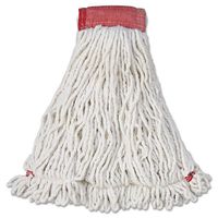 Rubbermaid Commercial FGA25306WH00 6-Piece Web Foot Shrinkless Large Cotton/Synthetic Wet Mop Head with 5 in. Headband (White)