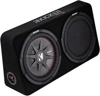 Kicker 1000W 12" 2-Ohm Slim Shallow Subwoofer Sealed Enclosure | 43TCWRT122