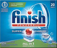 Finish All In 1 Powerball, Fresh 20 Tabs, Dishwasher Detergent Tablets (Pack of 3)