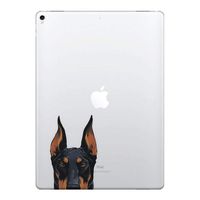 FINCIBO 5 x 5 inch Black Rust Doberman Pinscher Dog Removable Vinyl Decal Stickers for iPad MacBook Laptop (Or Any Flat Surface)