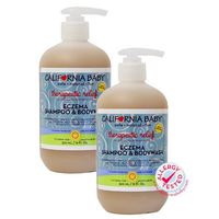 California Baby Eczema Shampoo and Body Wash (Therapeutic Relief) Skin Protectant for Hair, Face, Body | Organic Oatmeal and Calendula | Dry, Sensitive Skin | 19 oz | 2 Pack