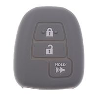 Silicone Car Key Fob Cover Protective Shell for Toyota Tundra - Grey