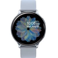 Samsung Galaxy Watch Active2 (Silicon Strap + Aluminum Bezel) Bluetooth - International (Cloud Silver, R820-44mm)