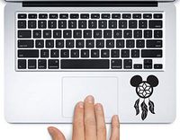 Mickey Head Dreamcatcher Printed Trackpad Clear Vinyl Decal Sticker Compatible with Apple MacBook Pro Air 11" 12" 13" 15" All Years Laptop Keyboard (11 " MacBook Air)