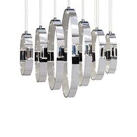 Glade 24 3/4"-W 7-Light LED Pendant in Chrome by Eurofase