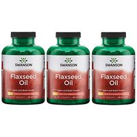 Swanson Flaxseed Oil Made with Organic Flaxseed Oil 1 g 200 Sgels 3 Pack