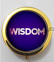 BlackKey Wisdom Beautiful Inspirational Word 3-Compartment Decorative Pocket Gift Box Case Organizer for Pill, Color 2 -1729