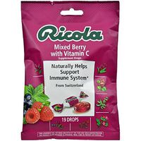 Ricola supplement vitamin C drops,  mixed berry 19 ea (pack of 12)
