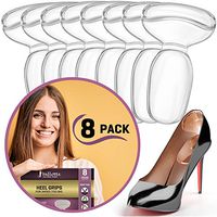Invisible Heel Grips - Extra Sticky Heel Cushion Inserts - Add Extra Volume (0.5size) and Protectors for Loose Shoes for Women (4 Pairs)