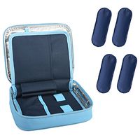 Goldwheat Insulin Bag Travel Cooler Diabetic Care Organizer Travel Kits Medical Cooler Epipen Case with 4 Ice Packs